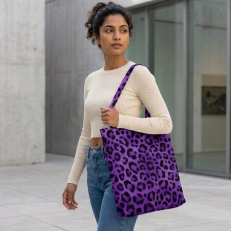 All Over Print Zip Utility Bag - Purple Wildcat